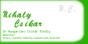 mihaly csikar business card